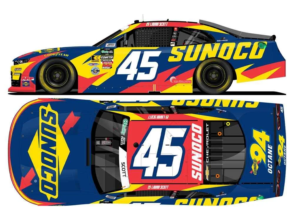 ($70.00) *Preorder* Lavar Scott 2026 Sunoco 1:24 Nascar Diecast - O'Reilly Auto Parts Series
