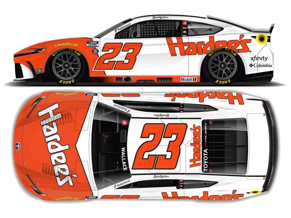 ($89.95) *Preorder* Bubba Wallace 2026 Hardee's Flashback 1:24 Color Chrome Nascar Diecast