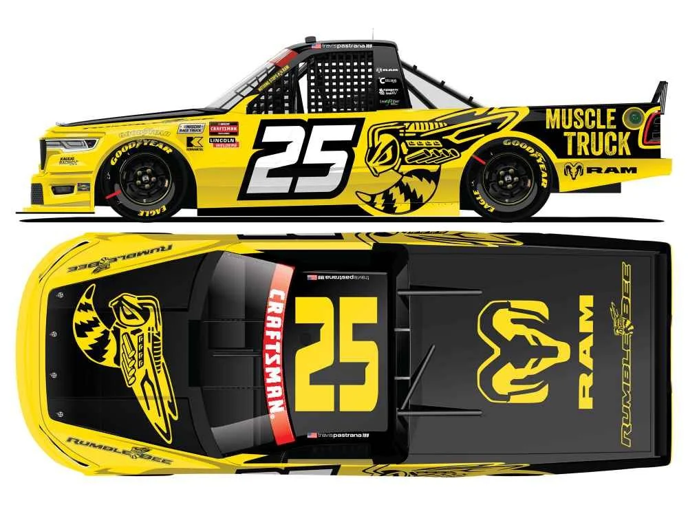 ($67.00) *Preorder* Travis Pastrana 2026 Ram Rumble Bee Truck Series 1:24 Nascar Diecast - Truck Series