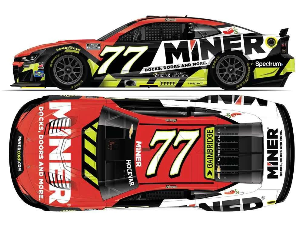 ($84.95) *Preorder* Carson Hocevar 2026 Miner 1:24 Raw Nascar Diecast