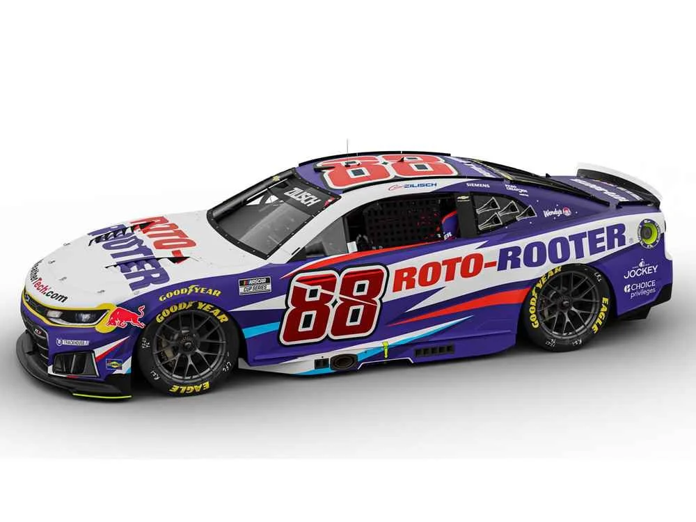($116.50) *Preorder* Connor Zilisch Autographed 2026 Roto-Rooter 1:24 Nascar Diecast - FOIL NUMBER DIECAST
