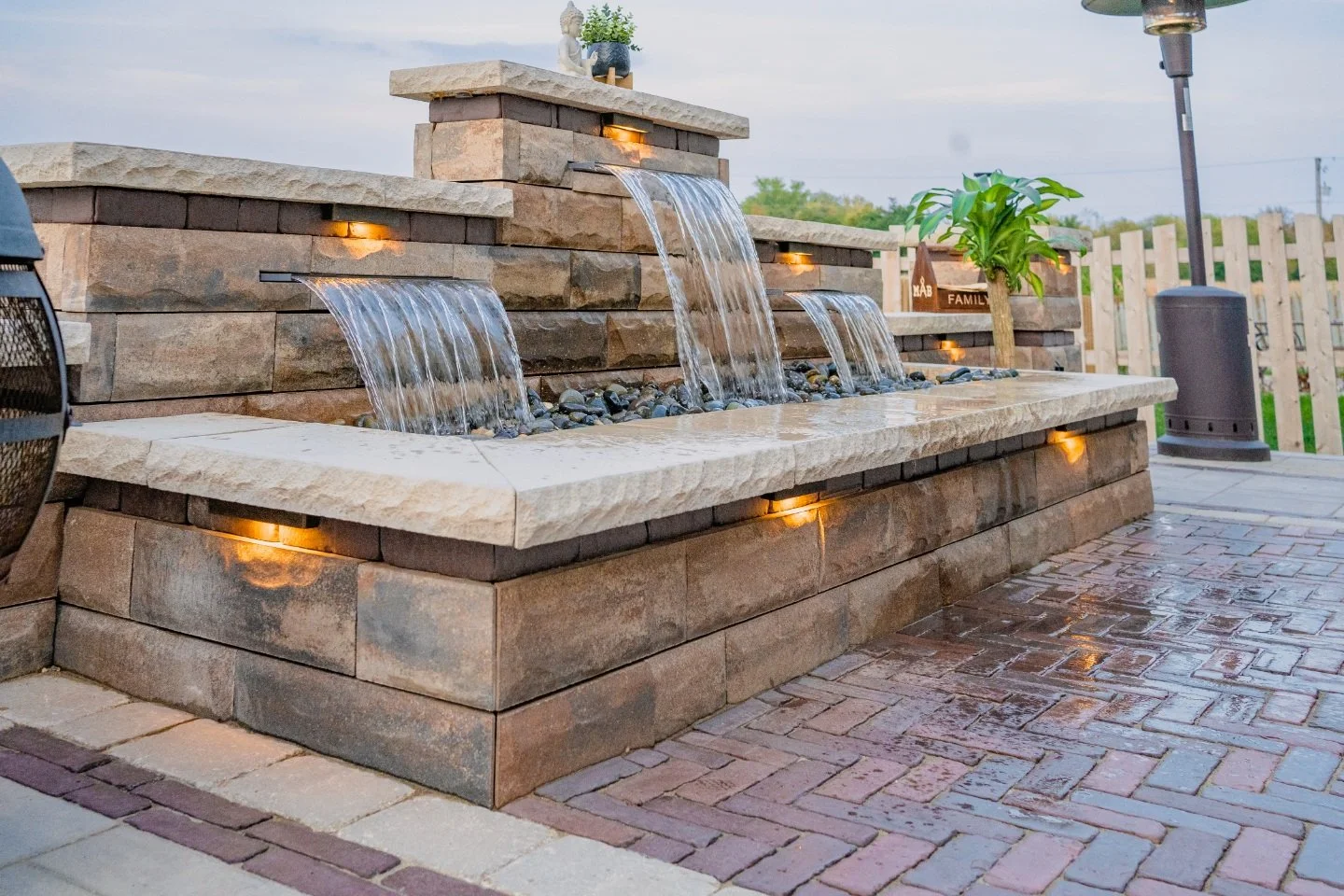 Custom Water Feature Landscape Design in Geneva, IL
