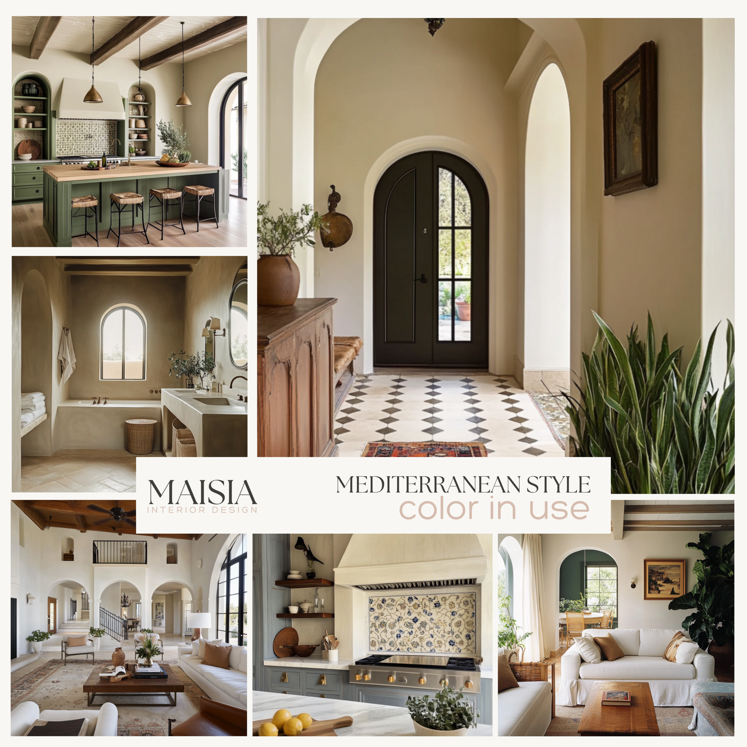 Mediterranean Style Ballet White Coordinating colors for home