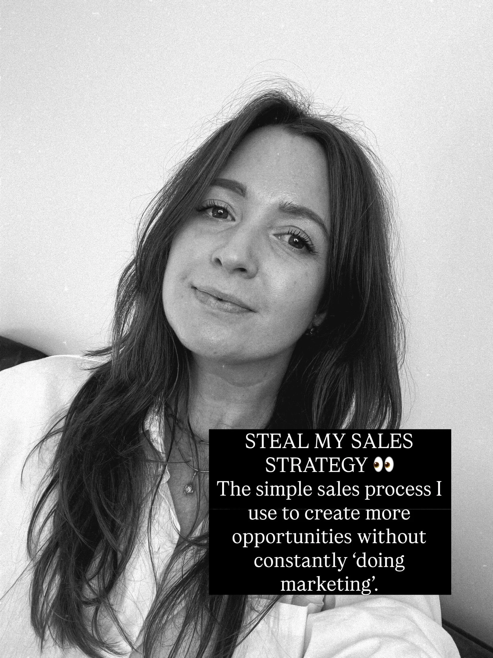 Struggling with sales?

Make it easy for yourself with my &lsquo;so simple it&rsquo;s stupid&rsquo; sales strategy&hellip;

GET SEEN &rarr;
GET INTO CONVERSATION &rarr;
MAKE THE OFFER &rarr;
FOLLOW UP &rarr;
REPEAT

You&rsquo;re welcome 😉