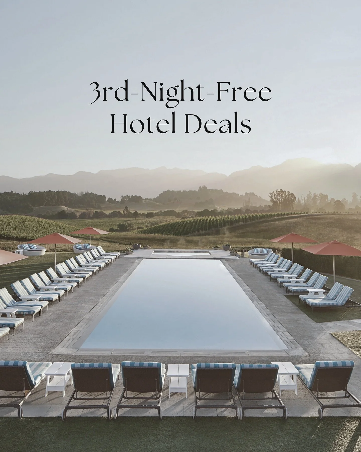 Why rush back? These hotels are giving you a 3rd night free&mdash;just enough time to soak it all in. 

DM me to make it yours.💌

#hoteloffers #thirdnightfree #luxuryhotels