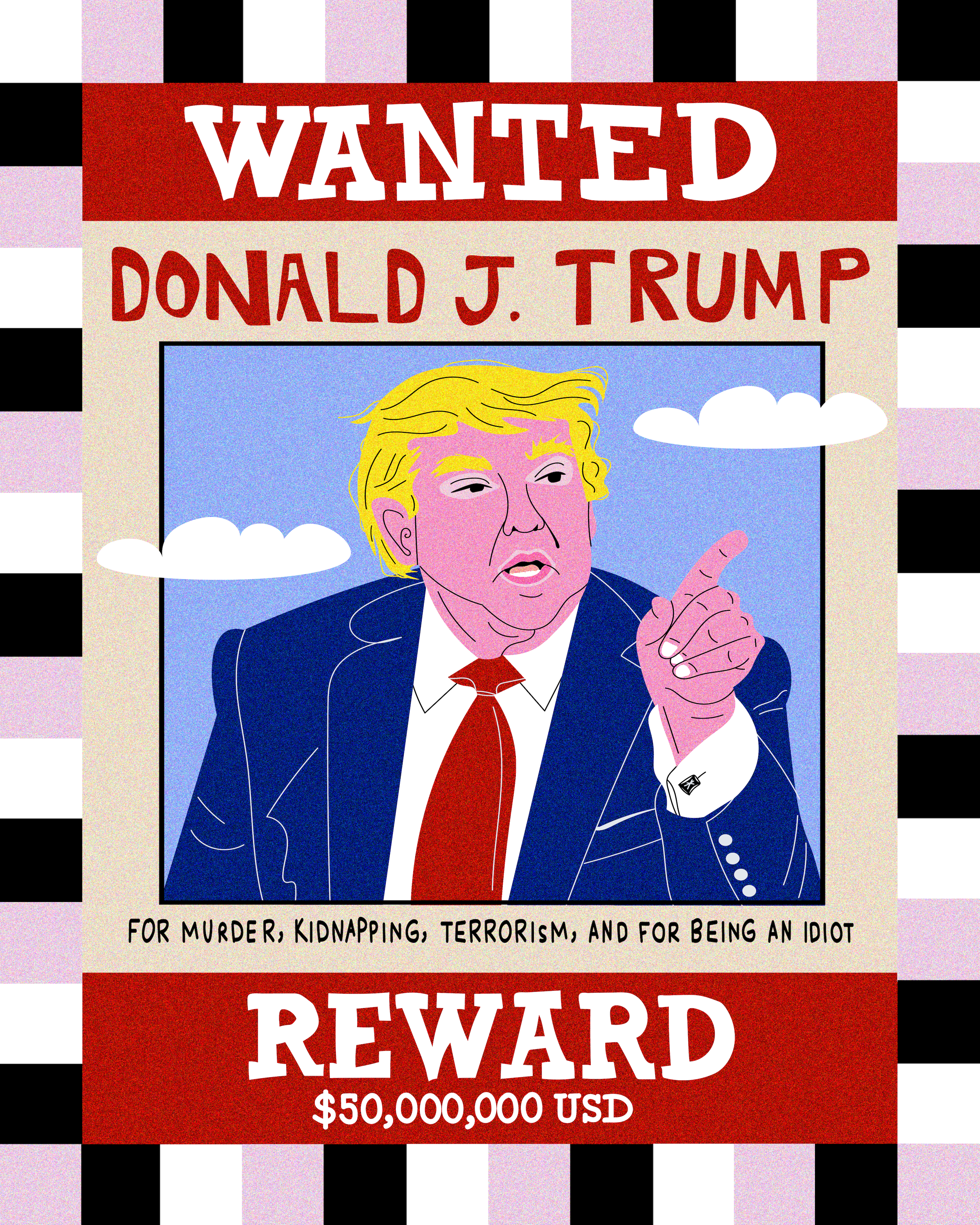 Donald Trump WANTED for crimes against humanity