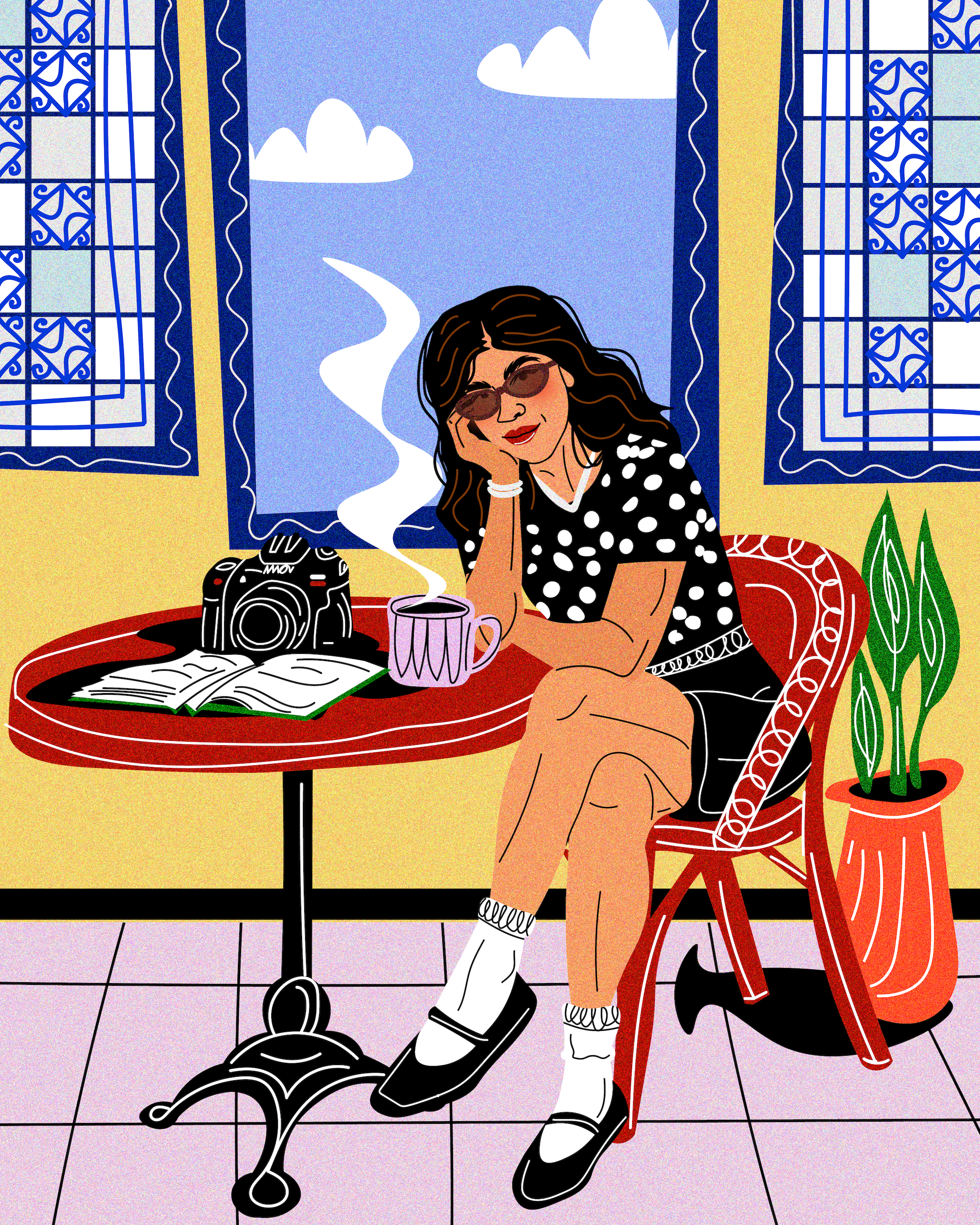 Custom portrait illustration by Azra Hirji