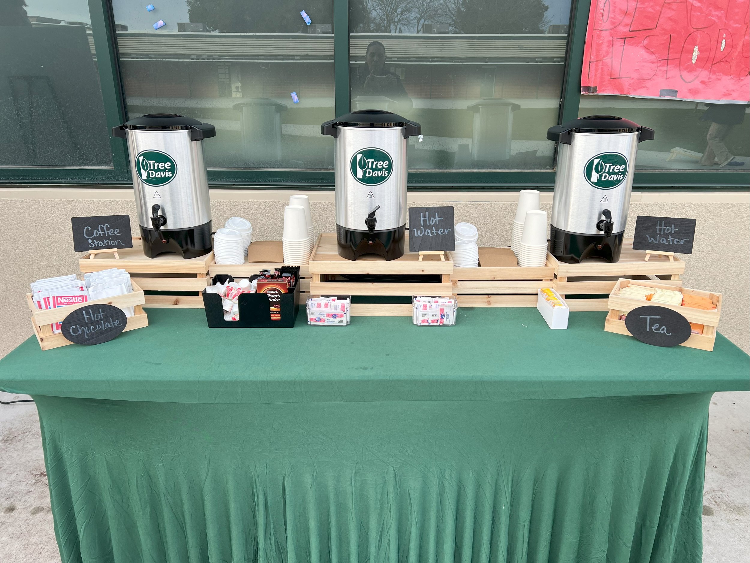 Beverage Station for Volunteers
