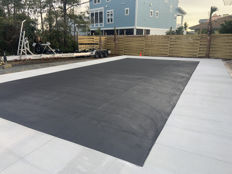 Carolina Beach, North Carolina pickleball court repair and resurface before