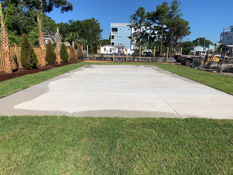 Carolina Beach, North Carolina pickleball court repair and resurface at Social on Second before