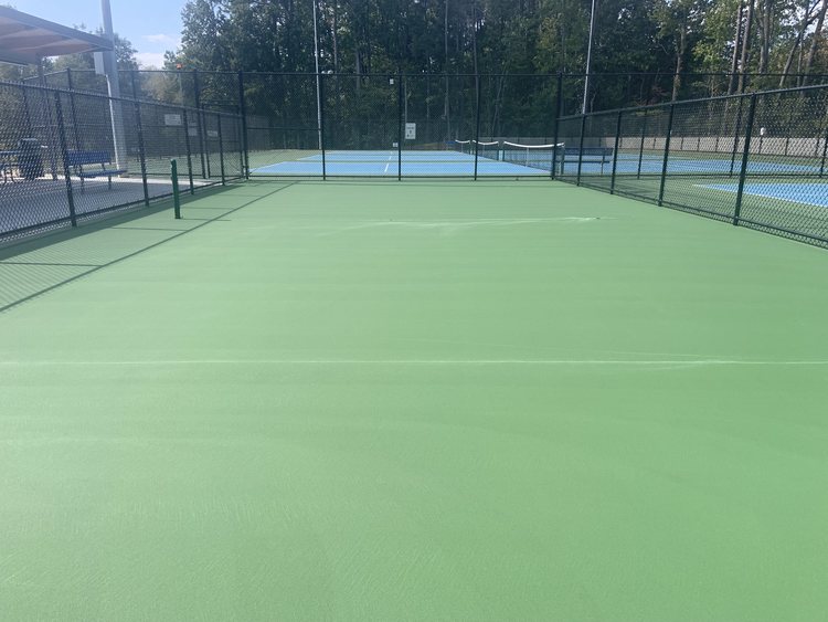 Morrisville, North Carolina pickleball court repair and resurface at Morrisville Community Park after