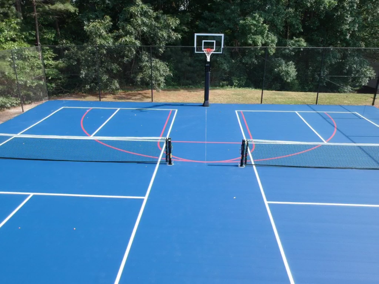 Raleigh, North Carolina pickleball court repair and resurface at Summit at Avent Ferry after