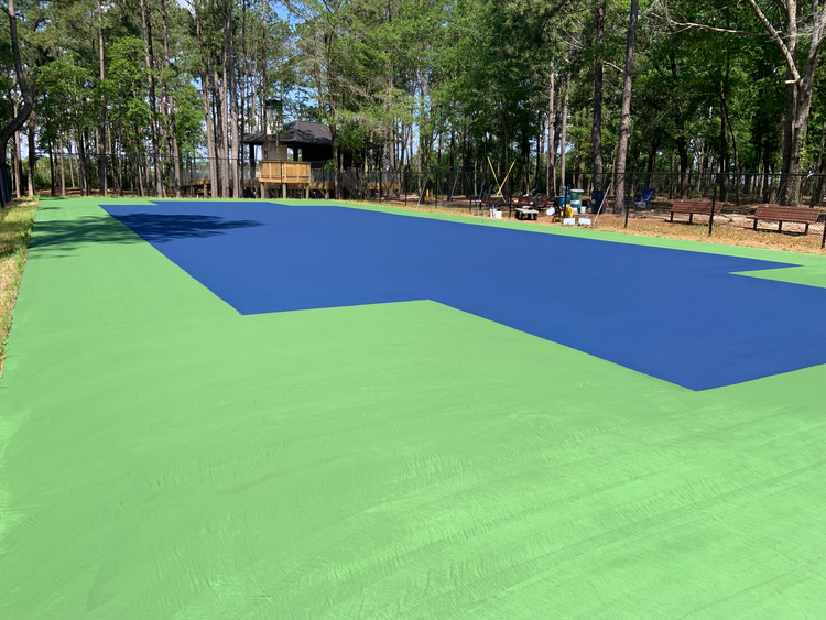 Wilmington, North Carolina pickleball repair and resurface at Preservation Point before