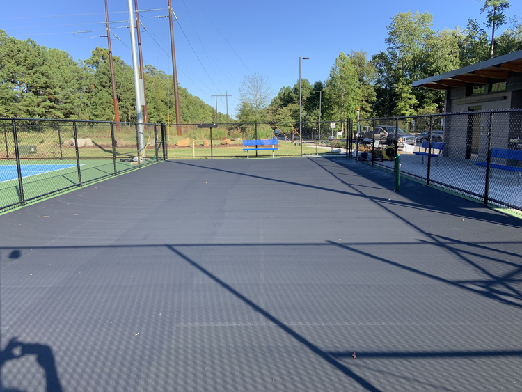 Morrisville, North Carolina pickleball court repair and resurface at Morrisville Community Park before