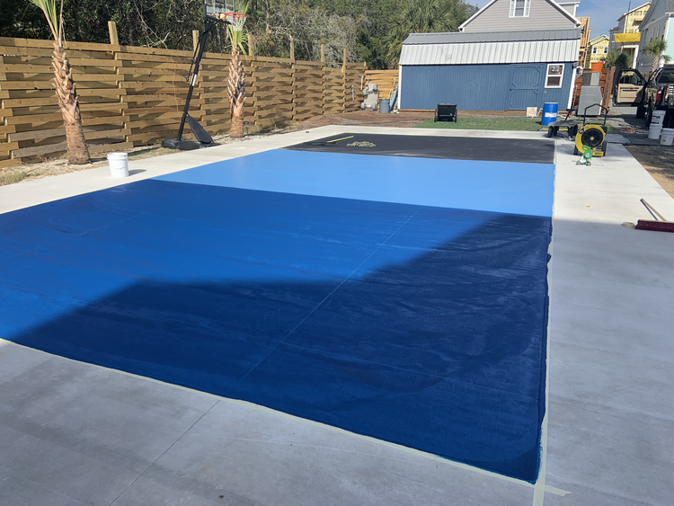 Carolina Beach, North Carolina pickleball court repair and resurface after