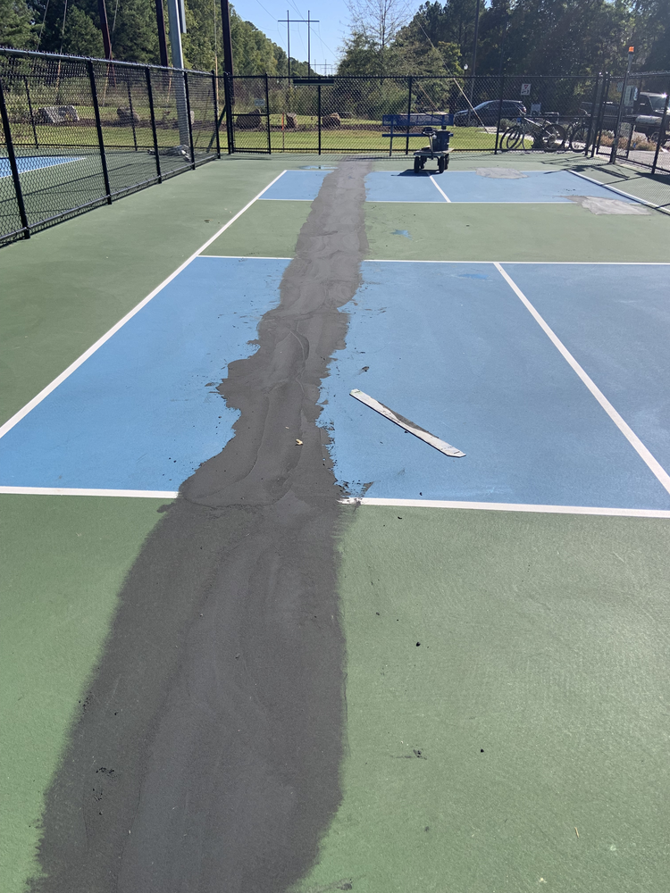 Morrisville, North Carolina pickleball court repair and resurface at Morrisville Community Park before