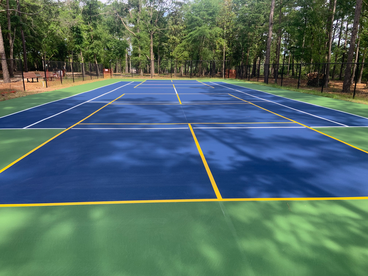 Wilmington, North Carolina pickleball repair and resurface at Preservation Point after
