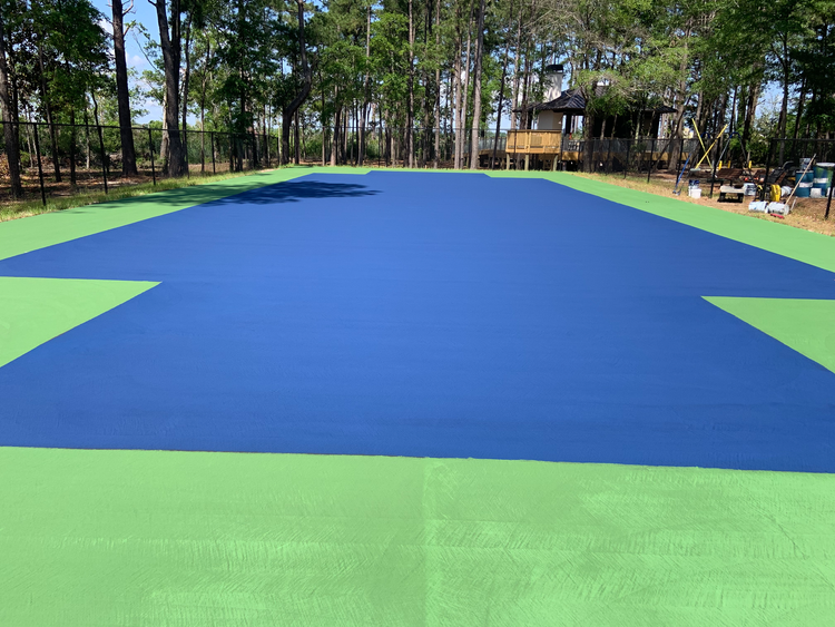 Wilmington, North Carolina pickleball repair and resurface at Preservation Point after