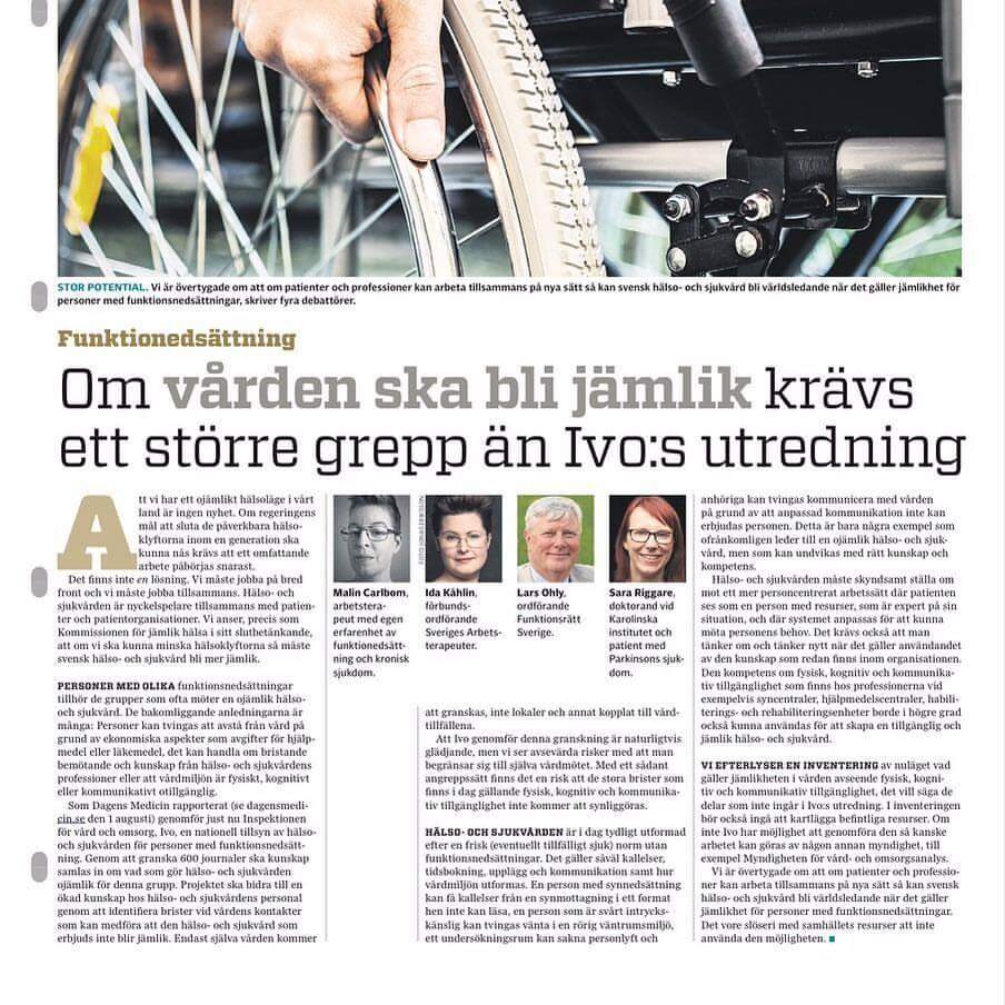 "Om vården ska bli jämlik krävs större grepp..."
