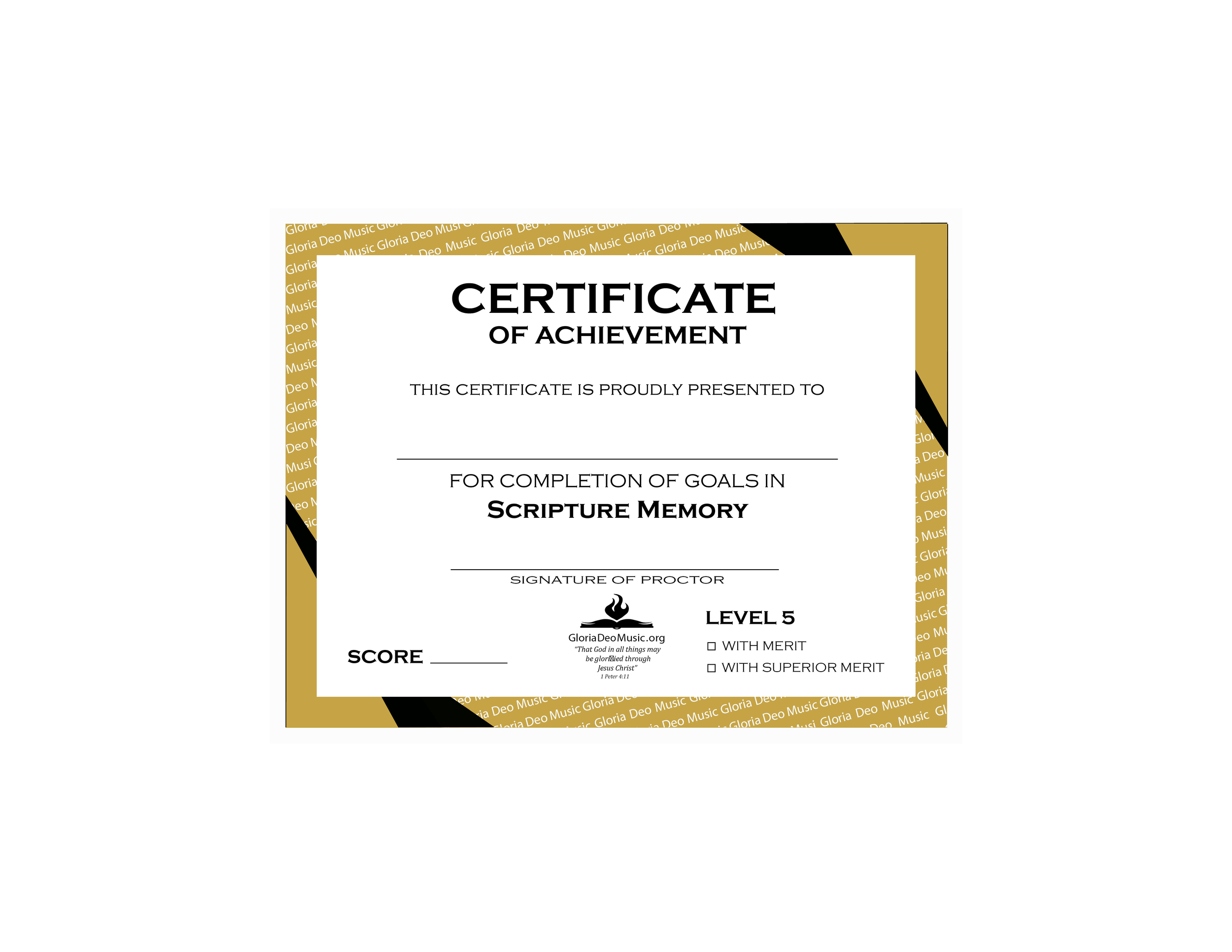 Scripture Memory Certificate Level 5