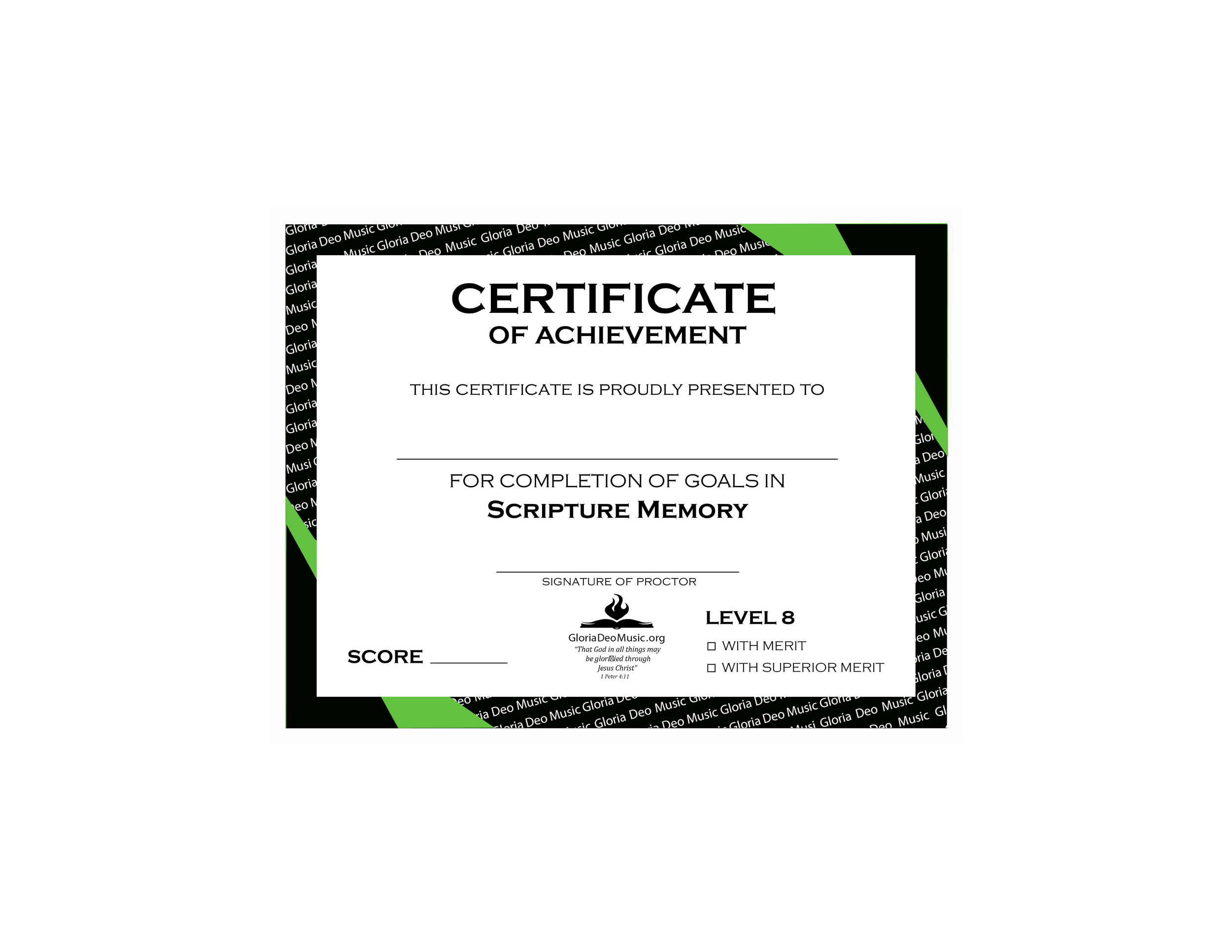 Scripture Memory Certificate Level 8