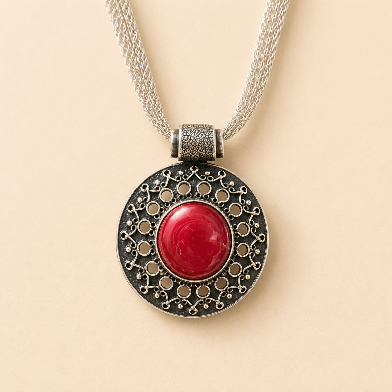 Coral Glow Necklace