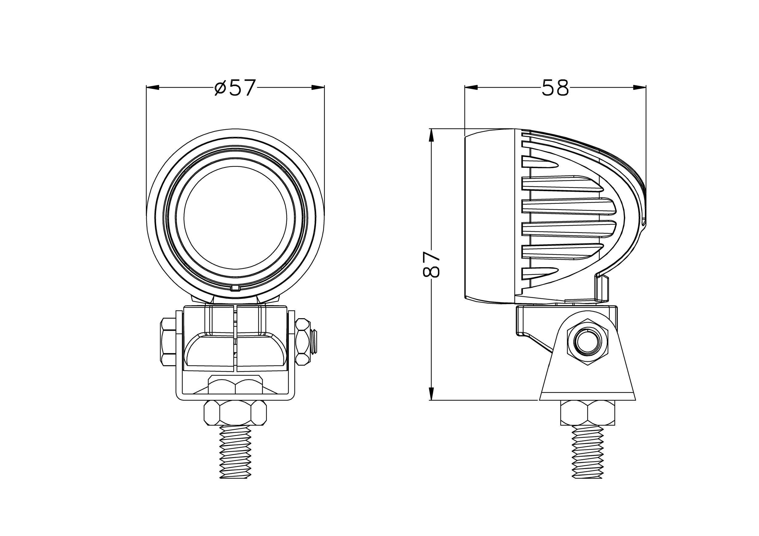 SL-09044 LED Work Light | Sentinel Vehicle Lighting