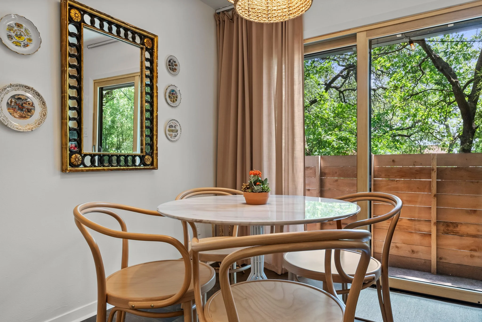 Dining table and chairs