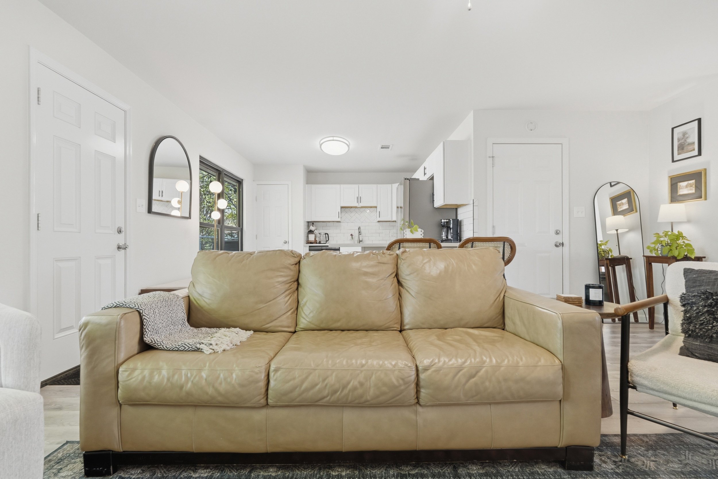 Comfy couch in living room