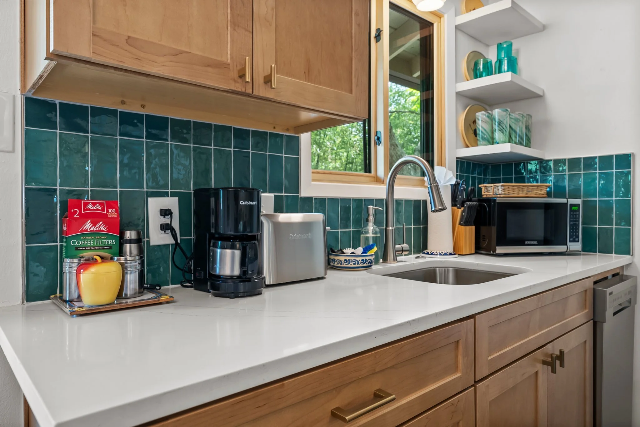 Coffee stocked in the kitchen