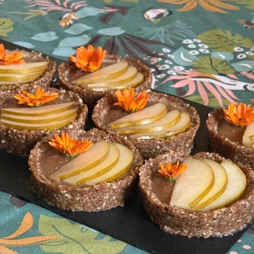Tartelette aux poires, crue et vegan !