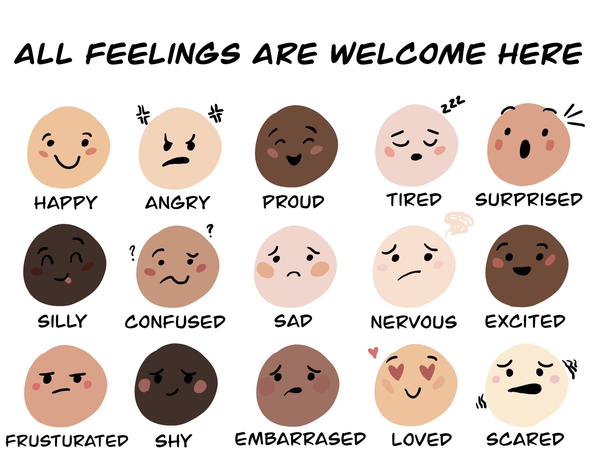 All Feelings Are Welcome Graphic - FREE!