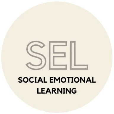 Circle logo with the word 'SEL' and the text 'Social Emotional Learning' underneath.