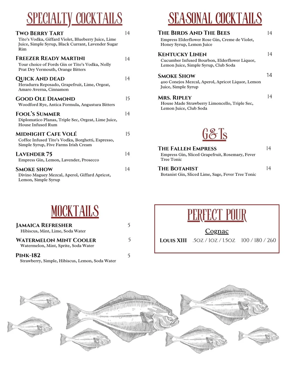 Menu — The Grill Chico