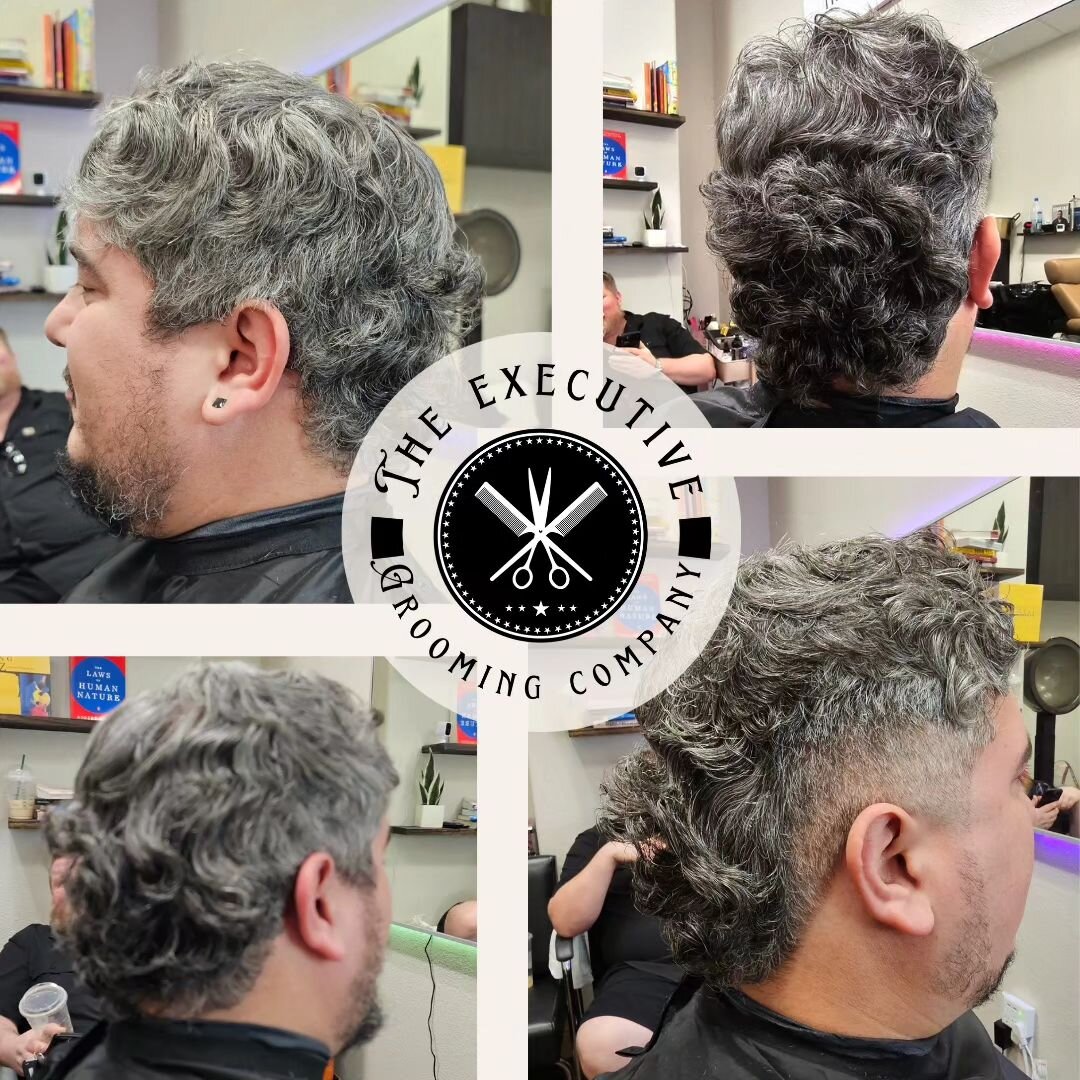 @magnanimousbelligerent came in wanting to freshen up his mullet.  @thatbarberamber did just that. Book your next appointment today. Link in the bio. 

#mullet #greyhair #silverfox #theegc #vintage #cleancut #satisfiedclient #hair #centralfl #barbers
