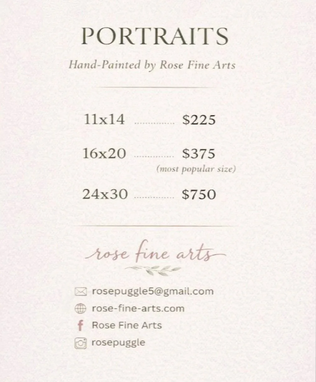 pricing for pet portraits