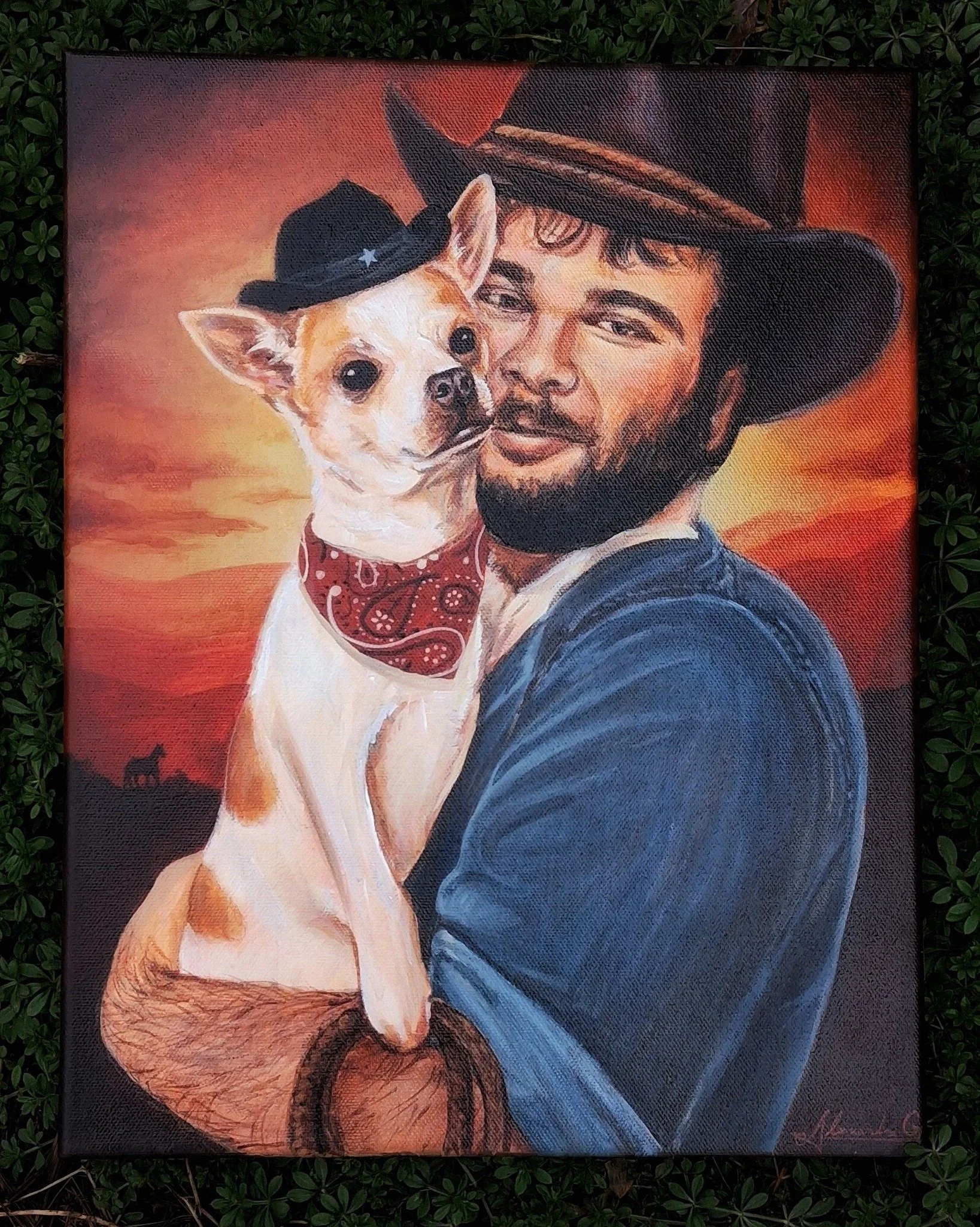 Cowboy chihuahua art