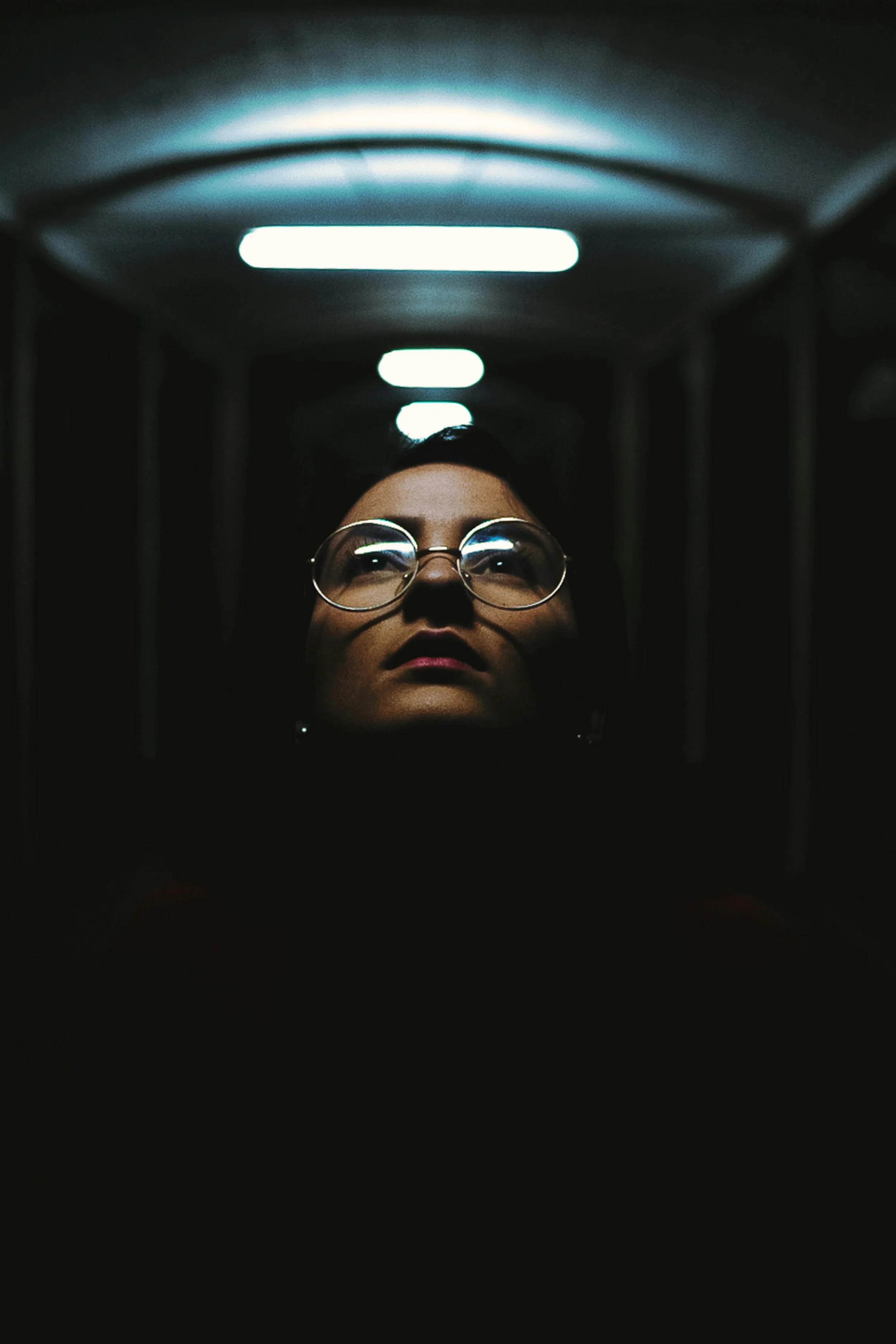 Woman and reflections for Sober October