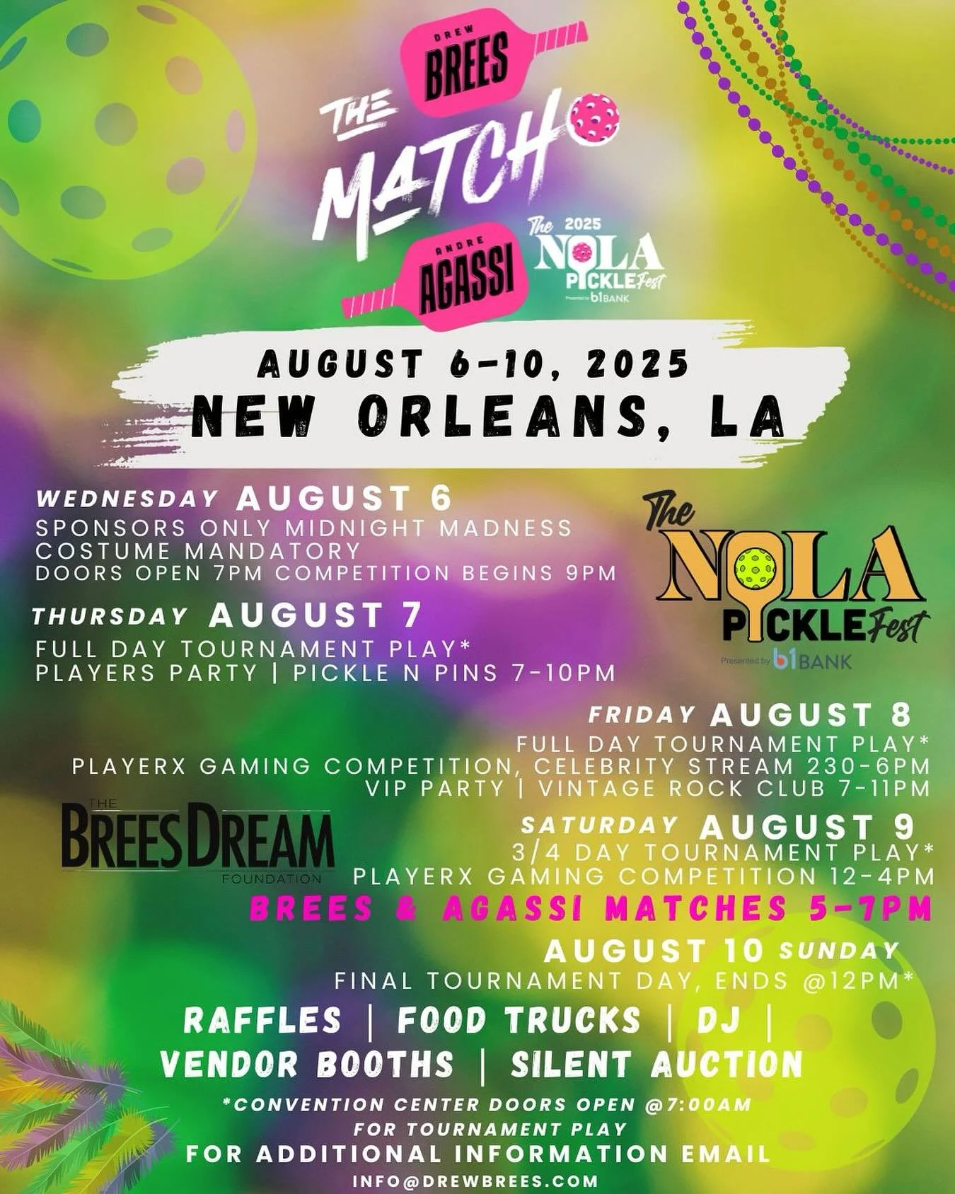 3 weeks from today we kick off our 2025 NOLA Pickle Fest! Will we see you there?! 
.
Registration is still open. Click the link in our bio to learn more!

#pickleball #thenola #pickleballislife