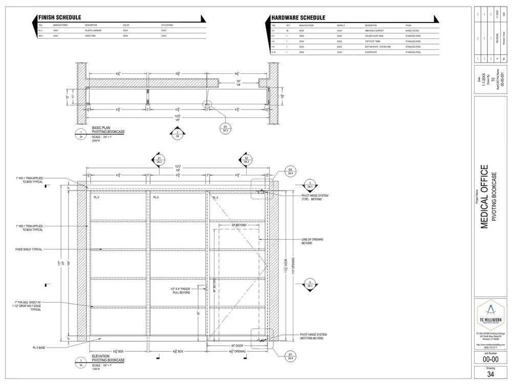 Bookcase — TC MIllwork Drafting & Design