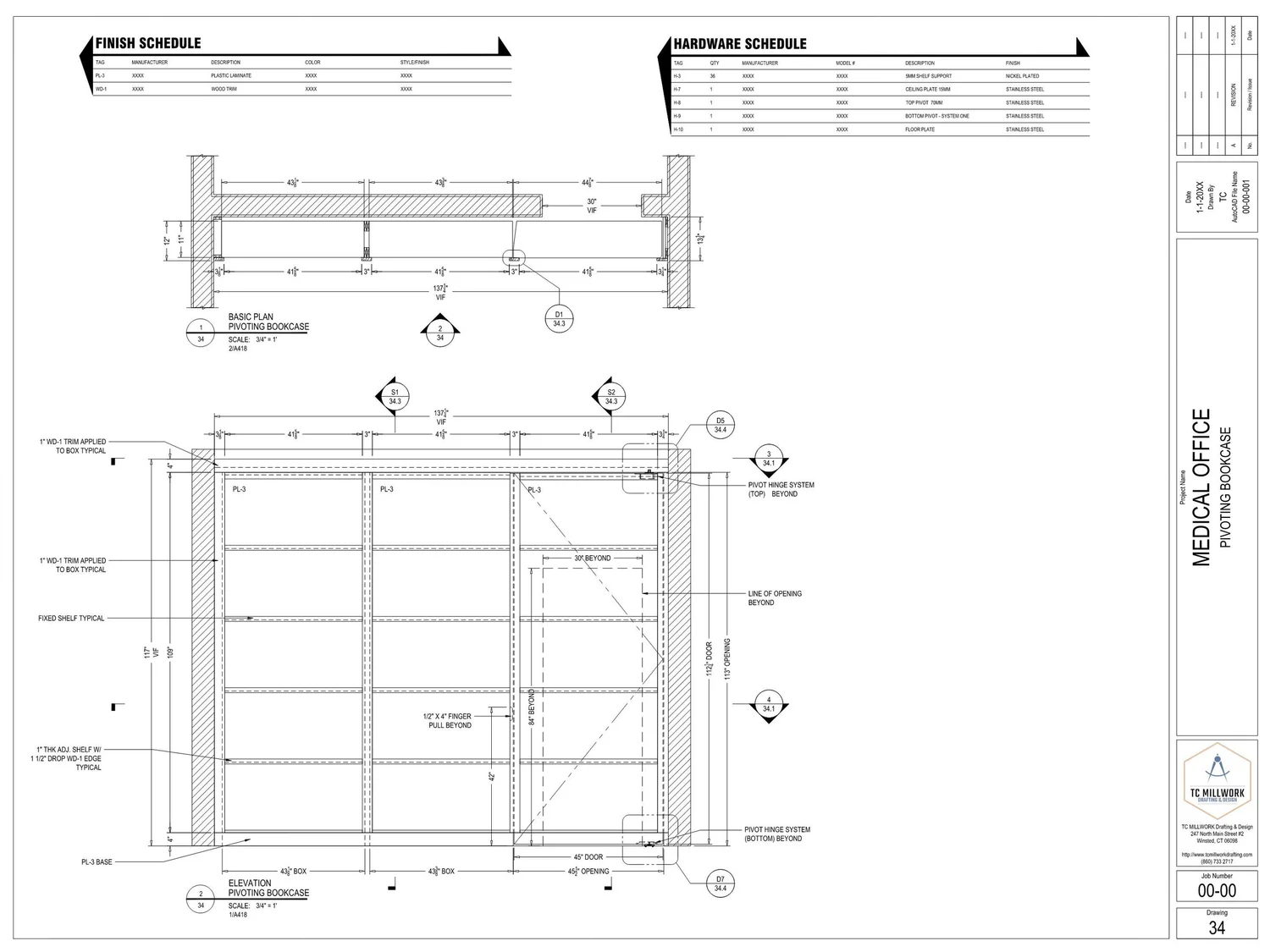 Bookcase — TC MIllwork Drafting & Design