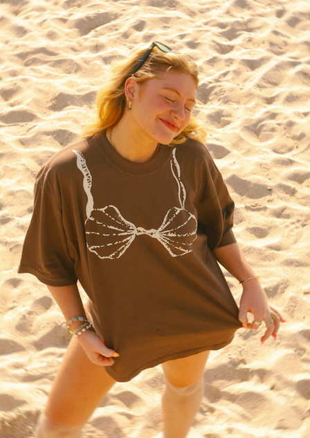 Beach Bikini Tee - Brown