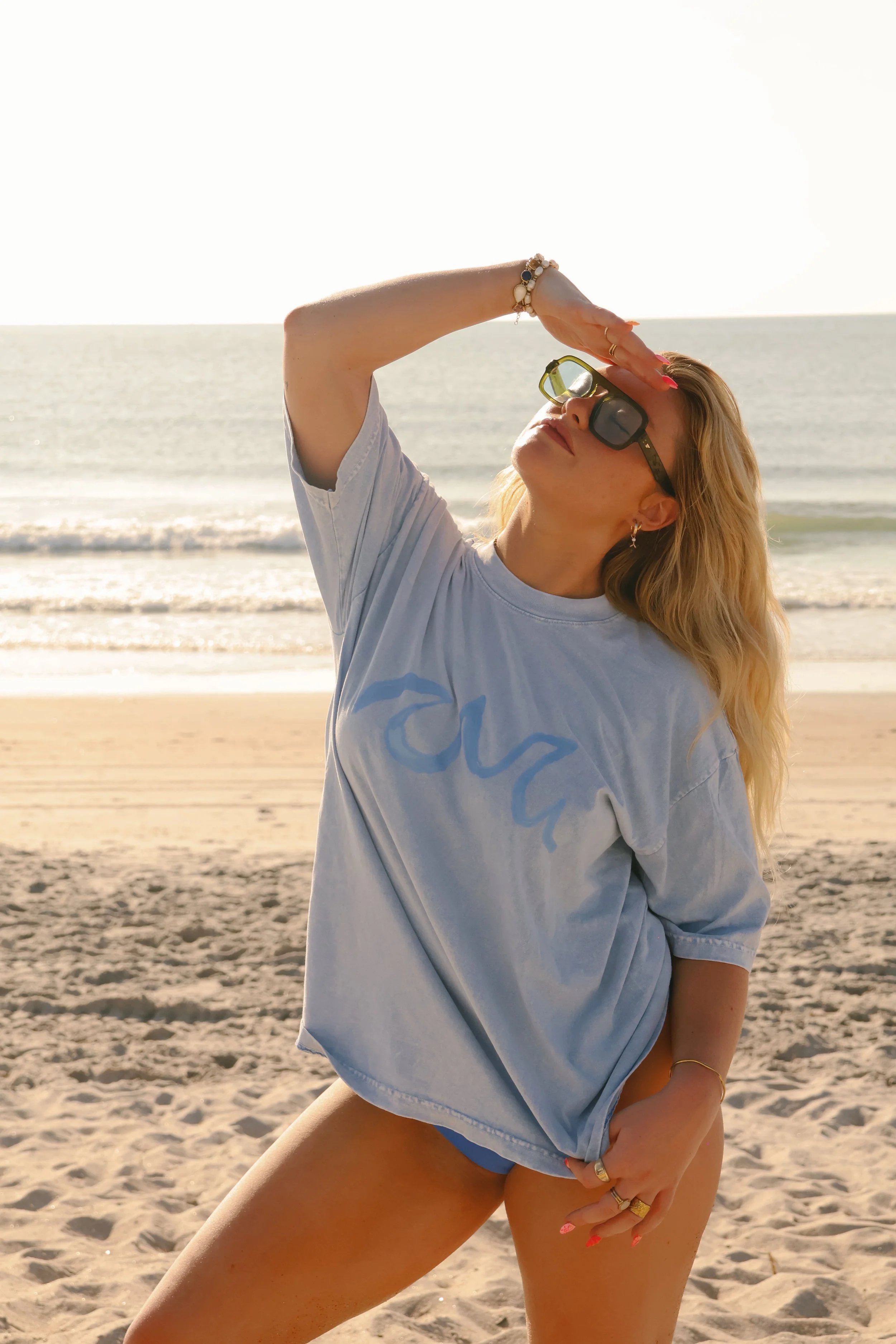 Wave Tee - Light Blue