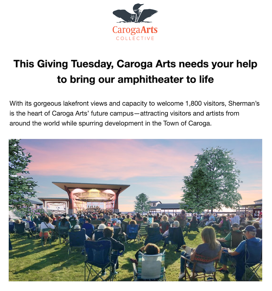 Screenshot of a Giving Tuesday email