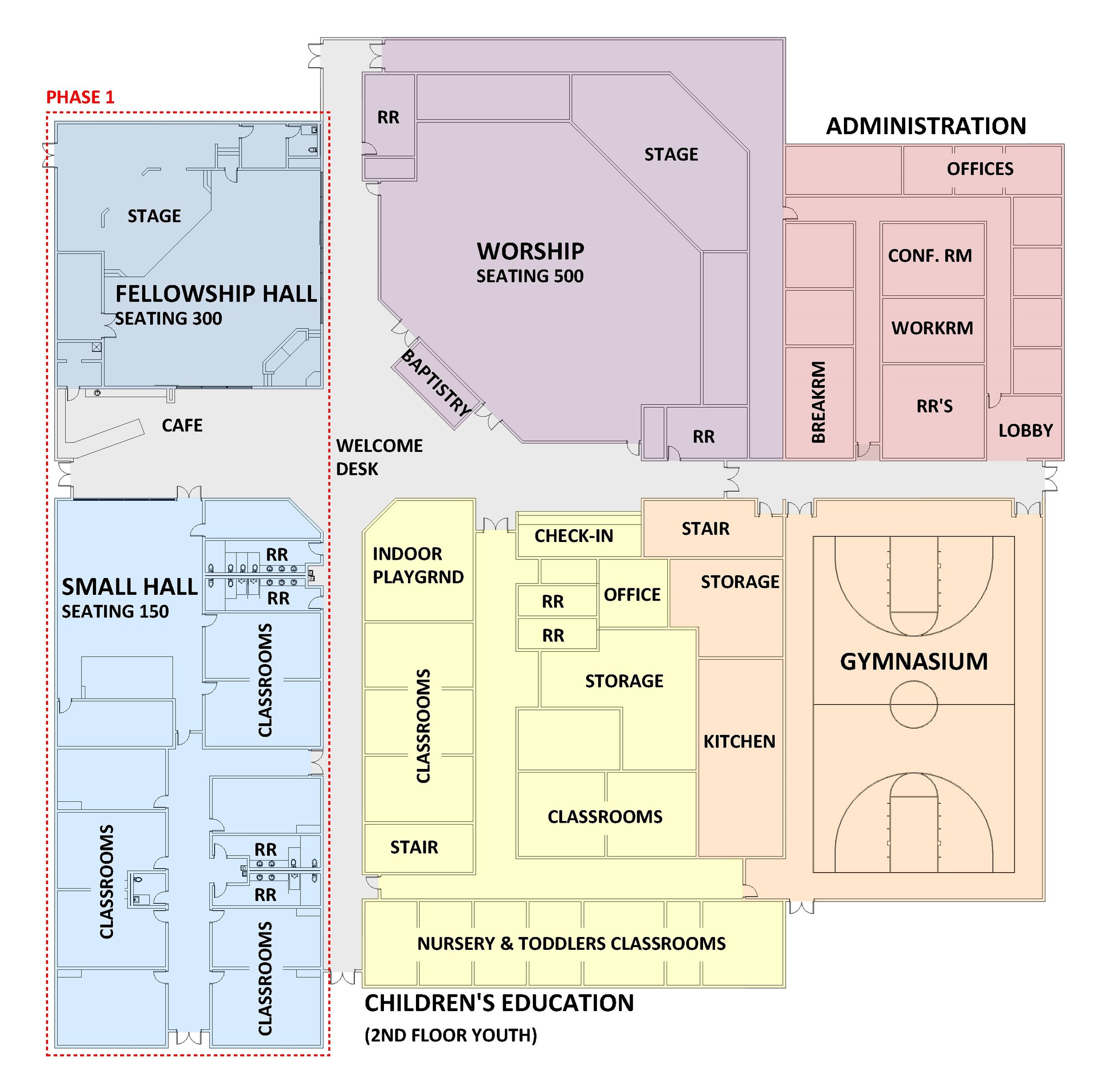 Emmanuel Baptist Master Plan with Phase 1