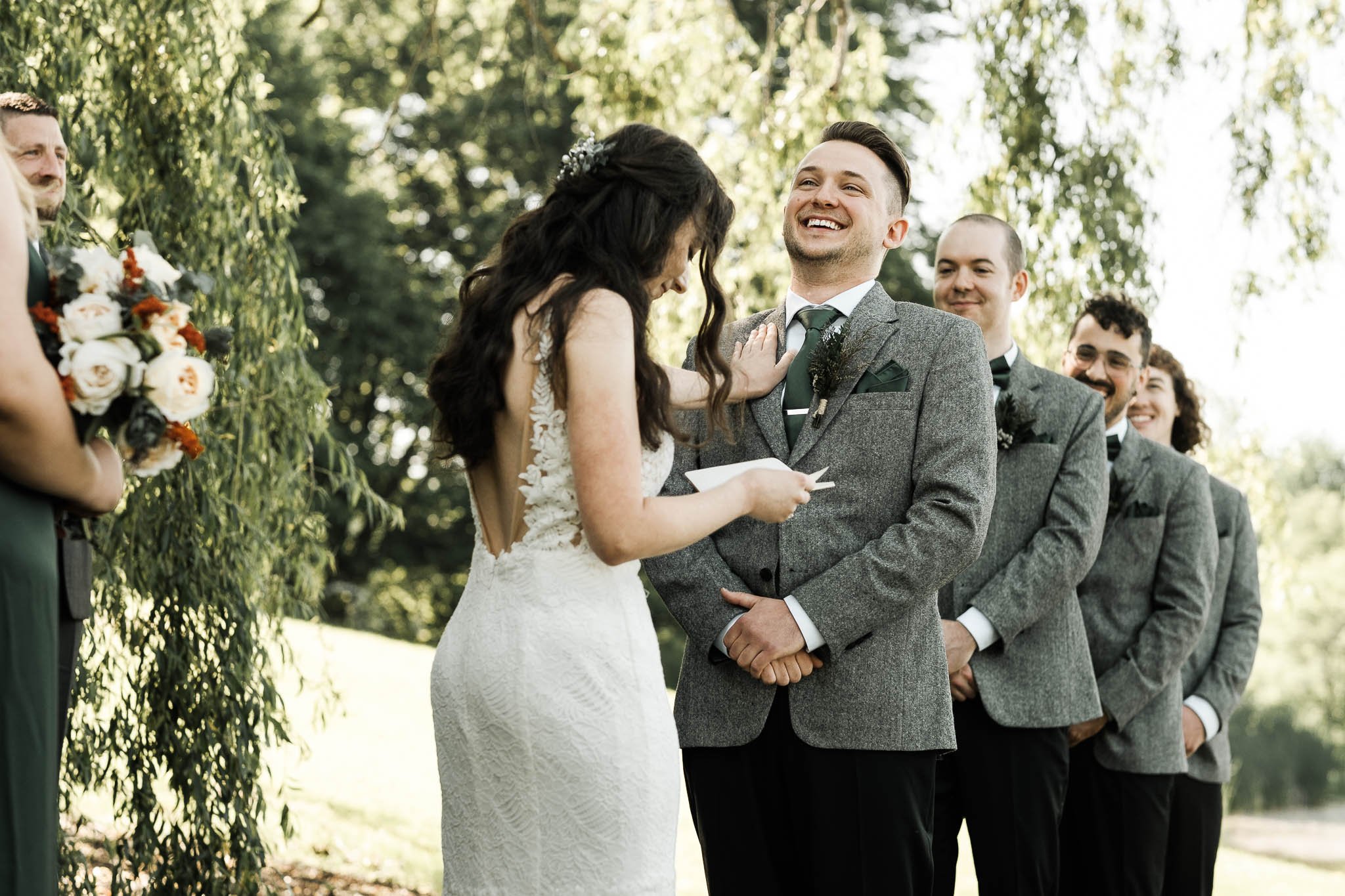 outdoor wedding in pittsburgh vows