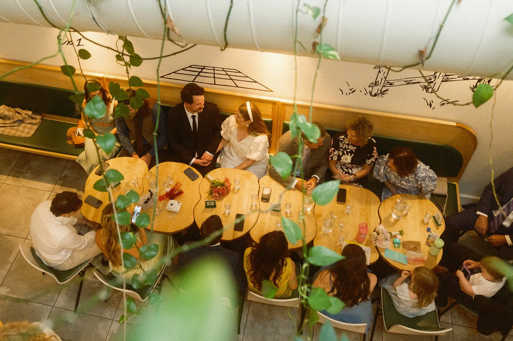 intimate courthouse wedding reception