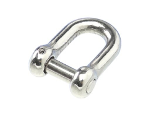 Stainless Steel Slot Head Screw Pin D Shackle Fixable w/Hollow Screw