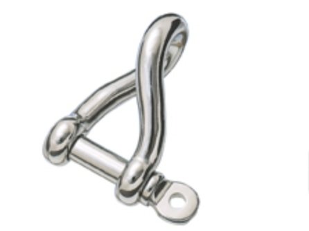 Stainless Steel Screw Pin Twisted D Shackle