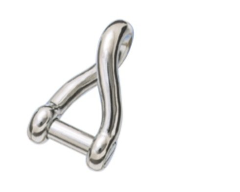 Stainless Steel Slot Head Screw Pin Twisted D Shackle
